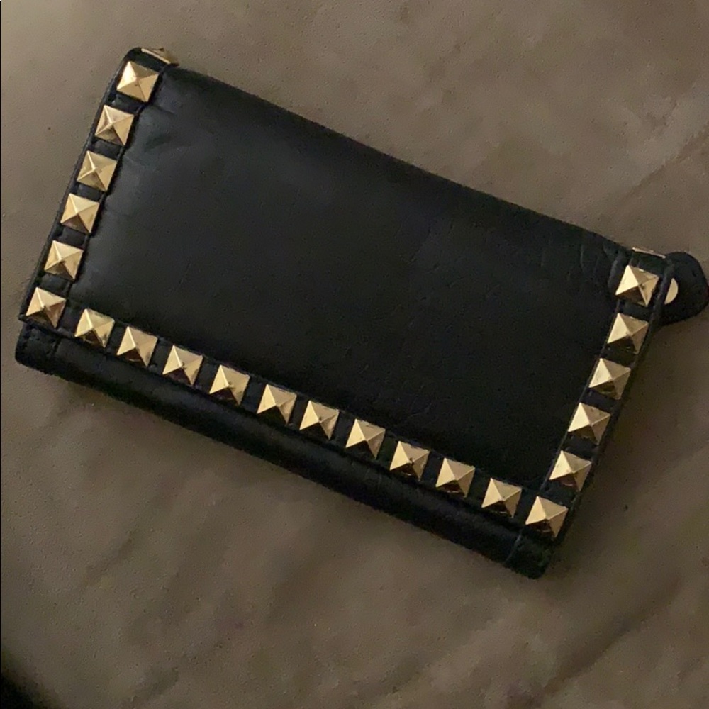 Betsey Johnson Black Gold Studded Stunning Wallet